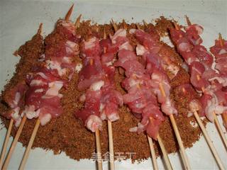 电烤箱版的肉串的做法步骤:6