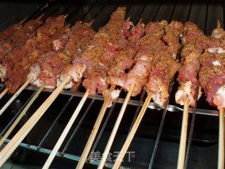 电烤箱版的肉串的做法步骤:7