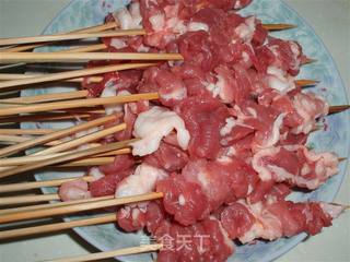 电烤箱版的肉串的做法步骤:5