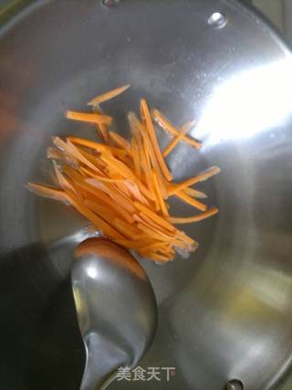 彩蔬芝士炒蛋丝的做法步骤:7