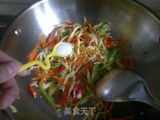 彩蔬芝士炒蛋丝的做法步骤:10