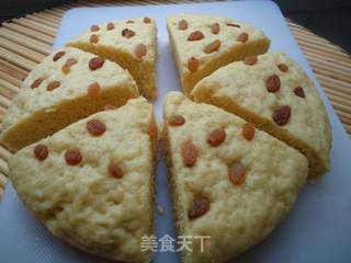 葡萄干玉米发糕的做法步骤:7