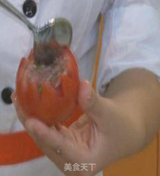 番茄酿肉的做法步骤:4