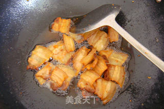 豉香茶树菇炒回锅肉的做法步骤:9