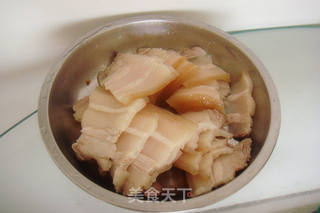豉香茶树菇炒回锅肉的做法步骤:7
