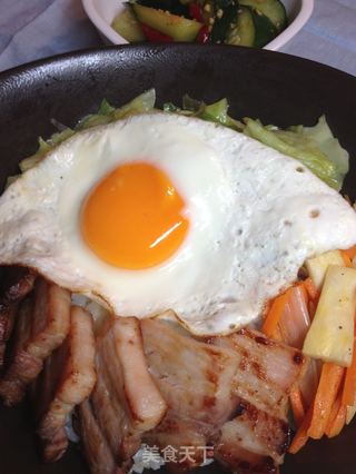 腊肉蔬菜饭餐【传统的饭餐】新鲜尝的做法步骤:17