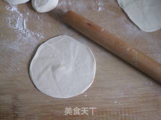 娃娃菜肉丁饼的做法步骤:8