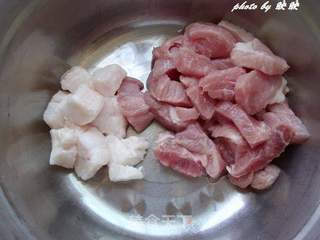 平菇豆腐烧肉的做法步骤:6