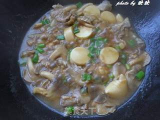 平菇豆腐烧肉的做法步骤:11