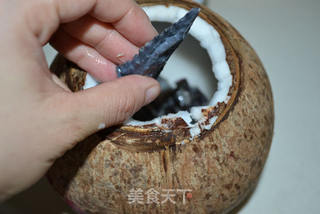 椰子炖乌鸡汤的做法步骤:4