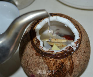 椰子炖乌鸡汤的做法步骤:6