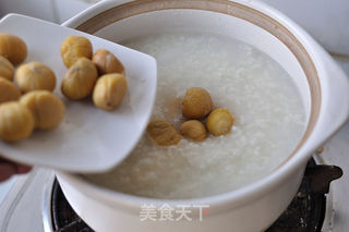 鸡丝栗子粥的做法步骤:3