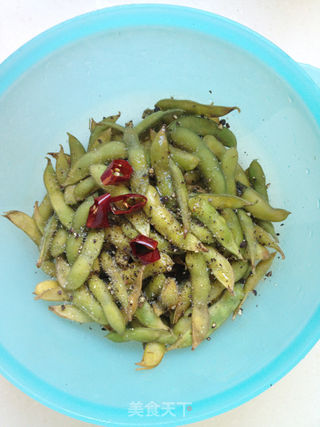 椒香毛豆的做法步骤:6