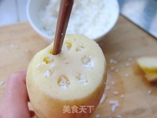秋季藕正香——果味糯米藕的做法步骤:4