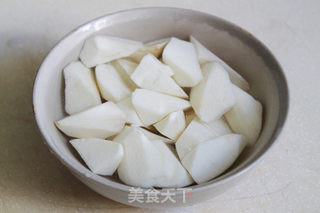 山药烩香菇的做法步骤:2