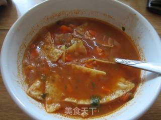 chicken tortilla soup（墨西哥风味玉米饼鸡肉汤）的做法步骤：7