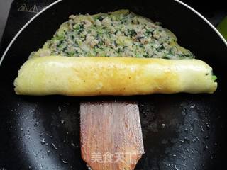 肉糜青菜山药黄金卷的做法步骤:9