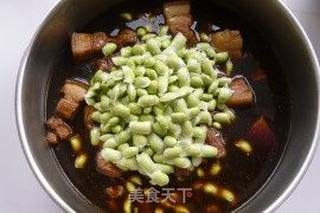 毛豆烧五花肉的做法步骤：7