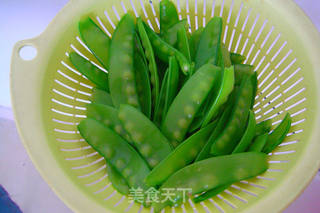 蒜香荷兰豆的做法步骤:6