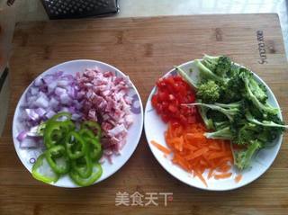 培根&香蕉双拼披萨的做法步骤:7