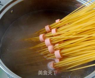 黑椒茄汁灯笼意面的做法步骤:6