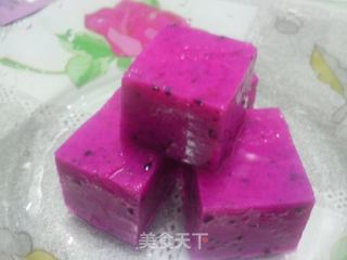 火龙果牛奶冻膏的做法步骤:9