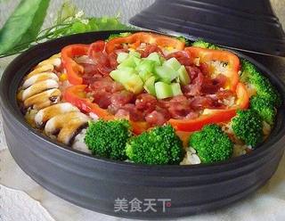 【怡汝私房花样米饭】塔吉锅玉米腊肠饭的做法步骤:14