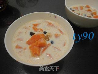 蜜豆版【木瓜牛奶汤】的做法步骤:6