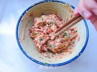 益肝明目增强免疫——胡萝卜香菜丸子的做法步骤:7
