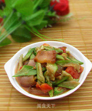 丝瓜炒腊肉的做法步骤:10