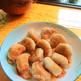 白菜馅锅贴饺子的做法步骤:14