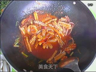 极品空心年糕炒鱿鱼!的做法步骤:4