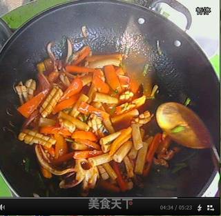 极品空心年糕炒鱿鱼!的做法步骤:6