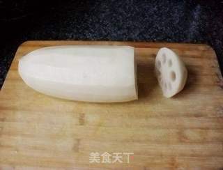 桂花蜜汁糯米藕的做法步骤:2