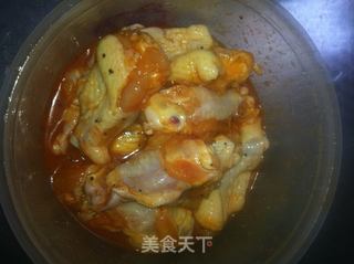 香辣烤鸡腿的做法步骤：2