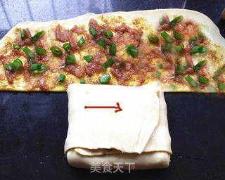 咖喱肉末千层饼的做法步骤：11
