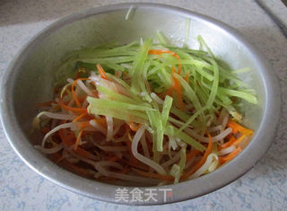 补脑 去火的豆豉桃仁拌三丝的做法步骤：10