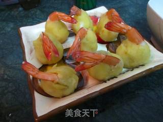 内香外酥——土豆虾球的做法步骤:6