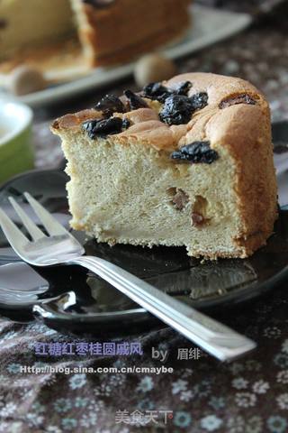 红糖红枣桂圆戚风的做法步骤:16