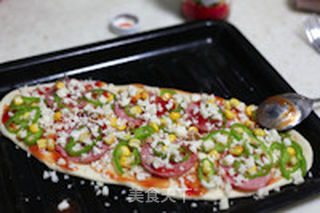 披萨凶猛---《薄饼火腿pizza》的做法步骤：12