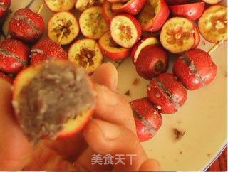 豆沙冰糖葫芦的做法步骤:6