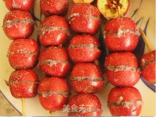 豆沙冰糖葫芦的做法步骤:8