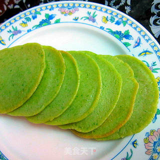 豆浆机创意食谱----营养绿色煎饼的做法步骤:10
