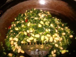 雪里红炒黄豆的做法步骤:9