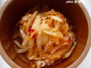 辣菜炒韭菜花的做法步骤：2