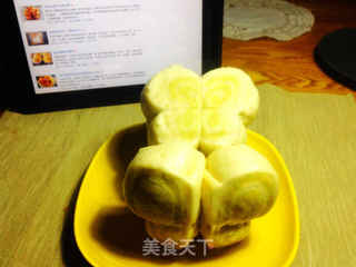 给冬天一抹嫩绿——蒸馒头之三:蝴蝶飞起来的做法步骤:14