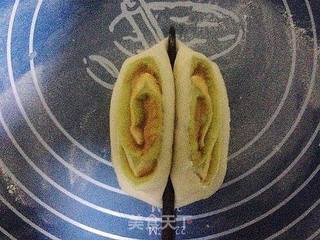 给冬天一抹嫩绿——蒸馒头之四:双色花生卷的做法步骤:12