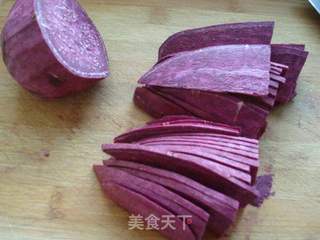 豆浆紫薯豆沙饼的做法步骤:5