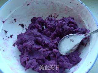 豆浆紫薯豆沙饼的做法步骤:7
