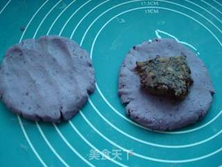 豆浆紫薯豆沙饼的做法步骤:12